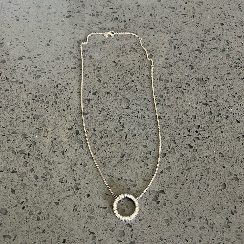 Authentic Pandora Circle of Sparkle, silver necklace